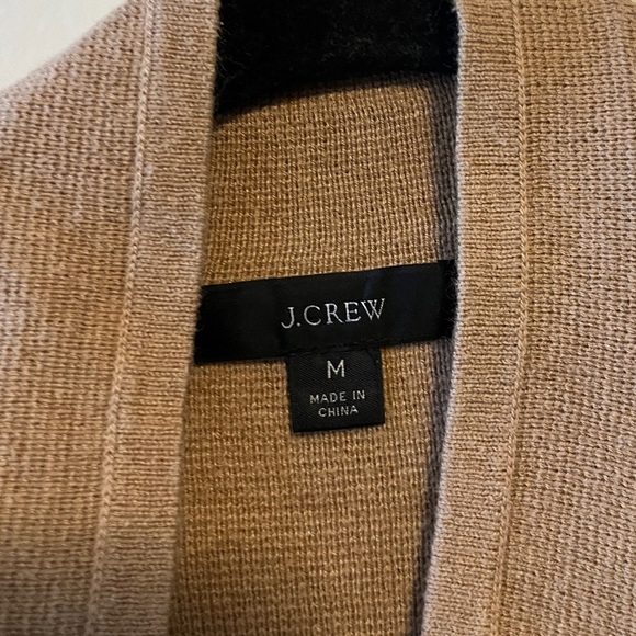 J. Crew Eloise Sweater-Blazer In Tan Size Medium Lighter-weight Cotton Blend - Picture 6 of 10
